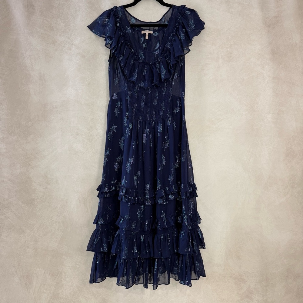 Rebecca Taylor Metallic Star Clip Dress - Picture 4 of 14